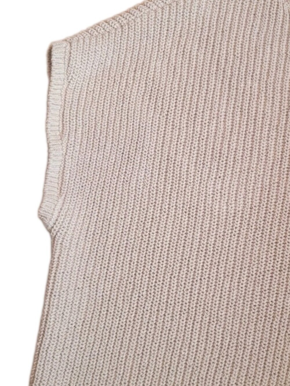 Free People Beach Beige Sleeveless Knit Pocket Pullover Top Sz M - Picture 4 of 5